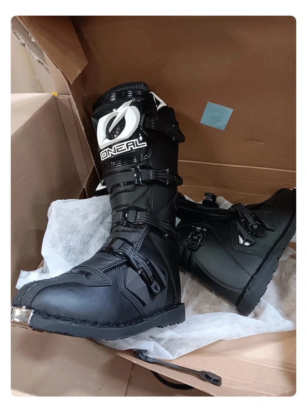 O'Neill Black and White Men's Motocross Boots